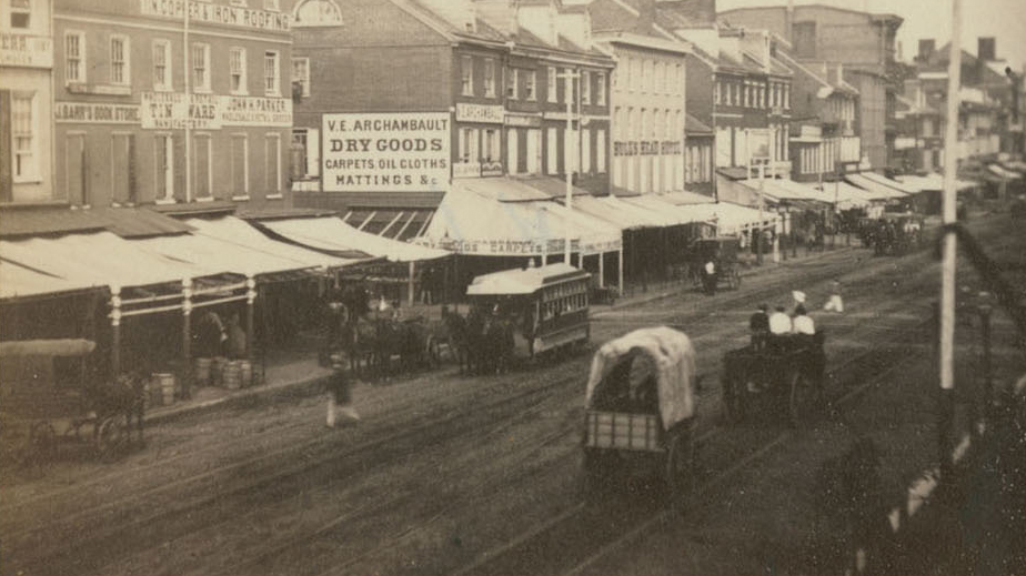 Market Street and 11th Street 1865, Library Company of Philadelphia