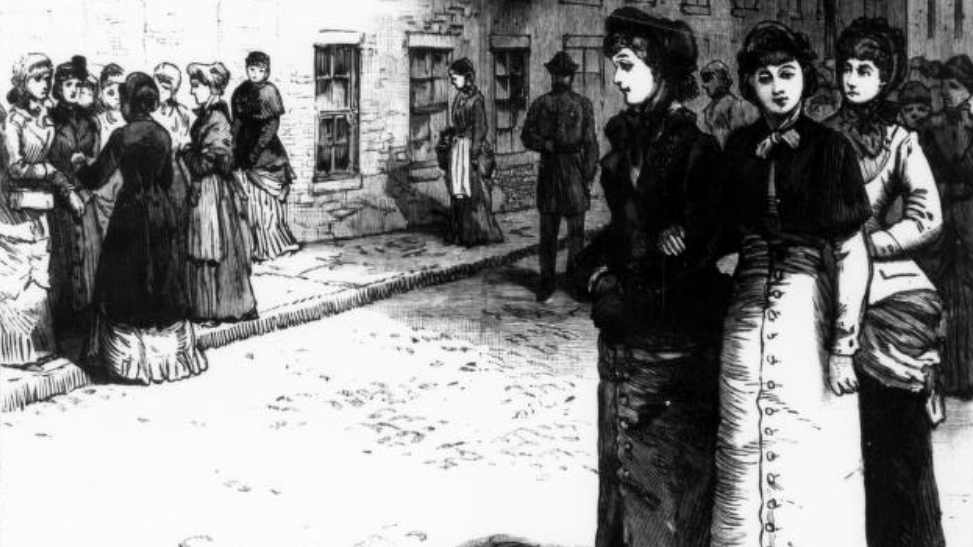Kensington carpet weavers on strike 1885